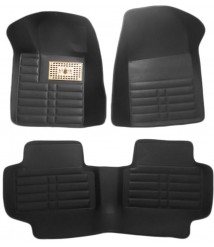 طقم دواسات 5D للسيارة 3 قطع - اسود  بيجو  508 2020 :2018